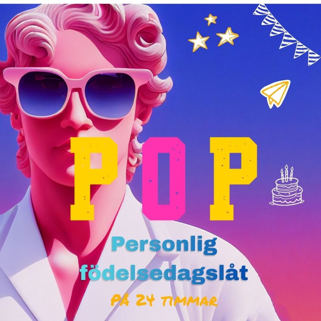 En energisk och modern och personlig födelsedagslåt i popstil